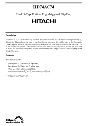 Datasheet HD74AC74 manufacturer Hitachi