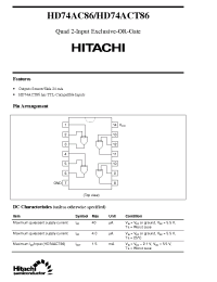 Datasheet HD74AC86 manufacturer Hitachi