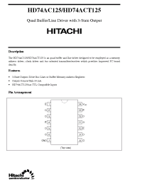 Datasheet HD74ACT125 manufacturer Hitachi