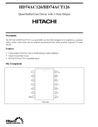 Datasheet HD74ACT126 manufacturer Hitachi