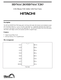 Datasheet HD74ACT283 manufacturer Hitachi