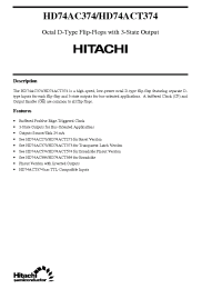 Datasheet HD74ACT374 manufacturer Hitachi