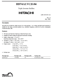 Datasheet HD74ALVC2G04 manufacturer Hitachi