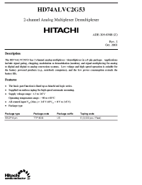 Datasheet HD74ALVC2G53 manufacturer Hitachi