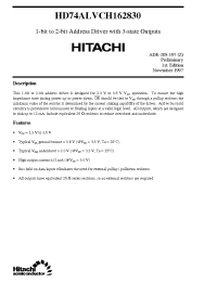 Datasheet HD74ALVCH162830 manufacturer Hitachi