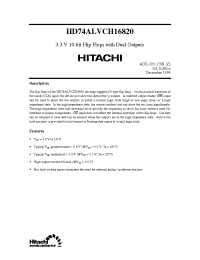 Datasheet HD74ALVCH16820 manufacturer Hitachi