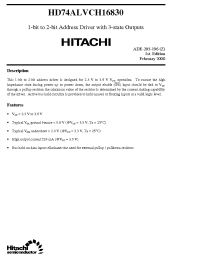 Datasheet HD74ALVCH16830 manufacturer Hitachi
