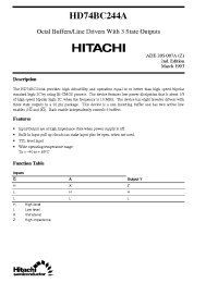 Datasheet HD74BC244A manufacturer Hitachi
