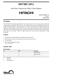 Datasheet HD74BC245A manufacturer Hitachi