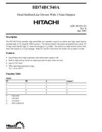 Datasheet HD74BC540A manufacturer Hitachi