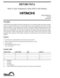 Datasheet HD74BC563A manufacturer Hitachi