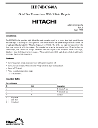 Datasheet HD74BC640A manufacturer Hitachi