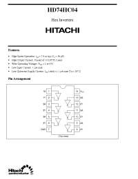 Datasheet HD74HC04 manufacturer Hitachi