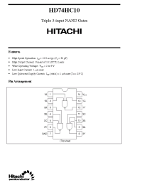 Datasheet HD74HC10 manufacturer Hitachi