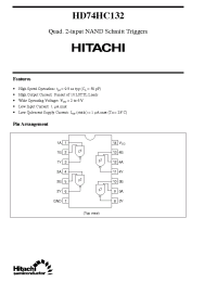 Datasheet HD74HC132 manufacturer Hitachi