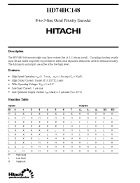 Datasheet HD74HC148 manufacturer Hitachi