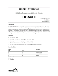 Datasheet HD74HC165 manufacturer Hitachi