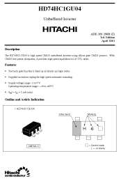 Datasheet HD74HC1GU04 manufacturer Hitachi