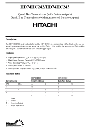 Datasheet HD74HC242 manufacturer Hitachi