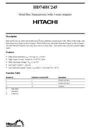 Datasheet HD74HC245 manufacturer Hitachi