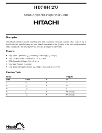 Datasheet HD74HC273 manufacturer Hitachi