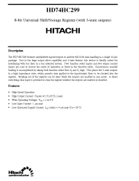 Datasheet HD74HC299 manufacturer Hitachi