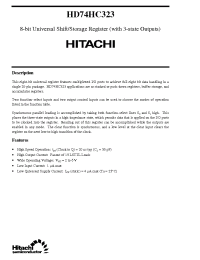 Datasheet HD74HC323 manufacturer Hitachi