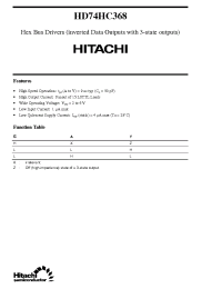 Datasheet HD74HC368 manufacturer Hitachi