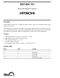 Datasheet HD74HC393 производства Hitachi