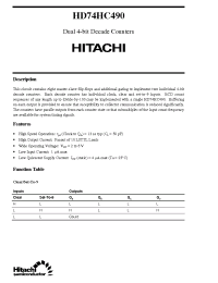 Datasheet HD74HC490 manufacturer Hitachi