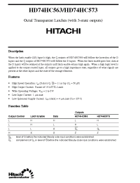 Datasheet HD74HC573 manufacturer Hitachi