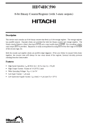 Datasheet HD74HC590 manufacturer Hitachi