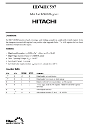 Datasheet HD74HC597 manufacturer Hitachi