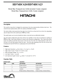 Datasheet HD74HC620 manufacturer Hitachi