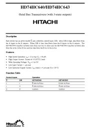 Datasheet HD74HC640 manufacturer Hitachi
