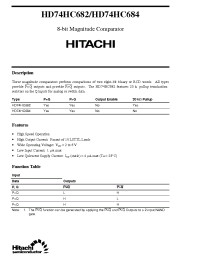 Datasheet HD74HC682 manufacturer Hitachi
