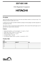 Datasheet HD74HC688 manufacturer Hitachi