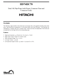 Datasheet HD74HC78 manufacturer Hitachi