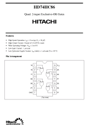 Datasheet HD74HC86 manufacturer Hitachi