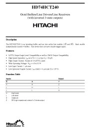 Datasheet HD74HCT240 manufacturer Hitachi