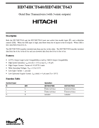Datasheet HD74HCT643 manufacturer Hitachi