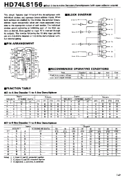 Datasheet HD74LS156P manufacturer Hitachi