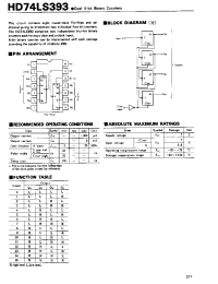 Datasheet HD74LS393 manufacturer Hitachi