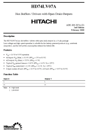 Datasheet HD74LV07A manufacturer Hitachi