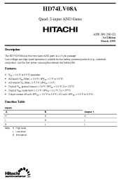 Datasheet HD74LV08A manufacturer Hitachi