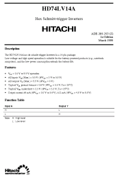 Datasheet HD74LV14A manufacturer Hitachi