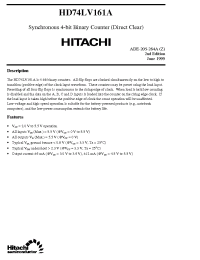 Datasheet HD74LV161A manufacturer Hitachi