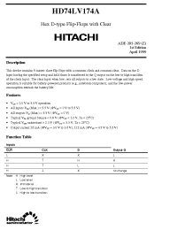 Datasheet HD74LV174A производства Hitachi