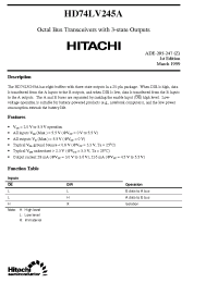 Datasheet HD74LV245A производства Hitachi