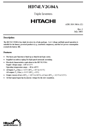 Datasheet HD74LV2G04A manufacturer Hitachi